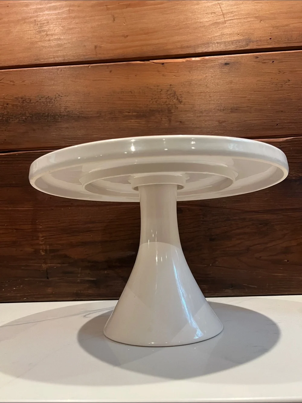 🔥‼️Rae Dunn White Ceramic Cake Stand with 'TASTY' Lettering‼️🔥